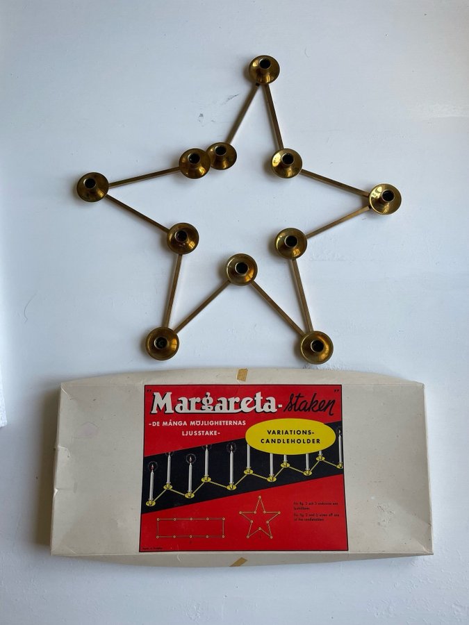 Margaretastaken i orginalförpackning - ljusstake - jul - retro - vintage