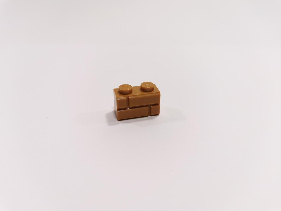 Lego - brick - modifierad - tegel - 1x2 - part 98283 - nougat