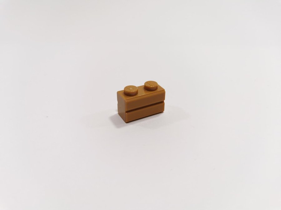 Lego - brick - modifierad - tegel - 1x2 - part 98283 - nougat