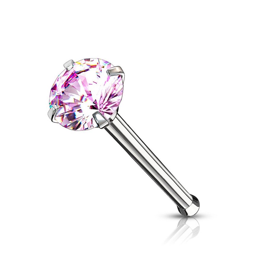 REA__REA__1 st Näspiercing i 316L stål med 3 mm Rosa CZ