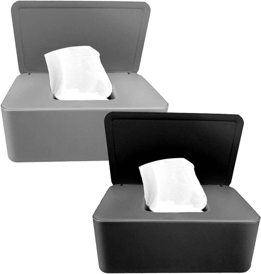 NYTT 2-pack pappershandduks-lådor | Plats för 100st | 18 x 7 x 12 cm