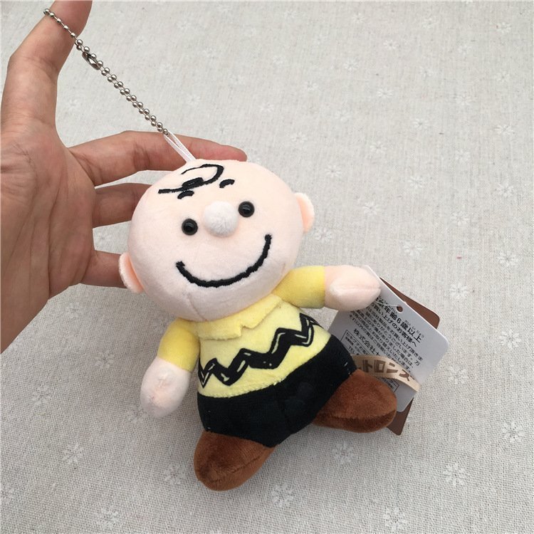 13cm Snoopy and Charlie Brown Plush Keychain Set of 3