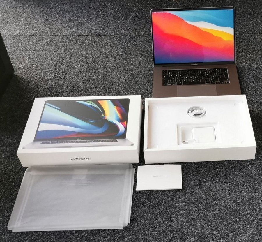 Nyskick Space Gray MacBook PRO 16" i9 50GHz32GB1TBRadeon PRO 5500M 8GB