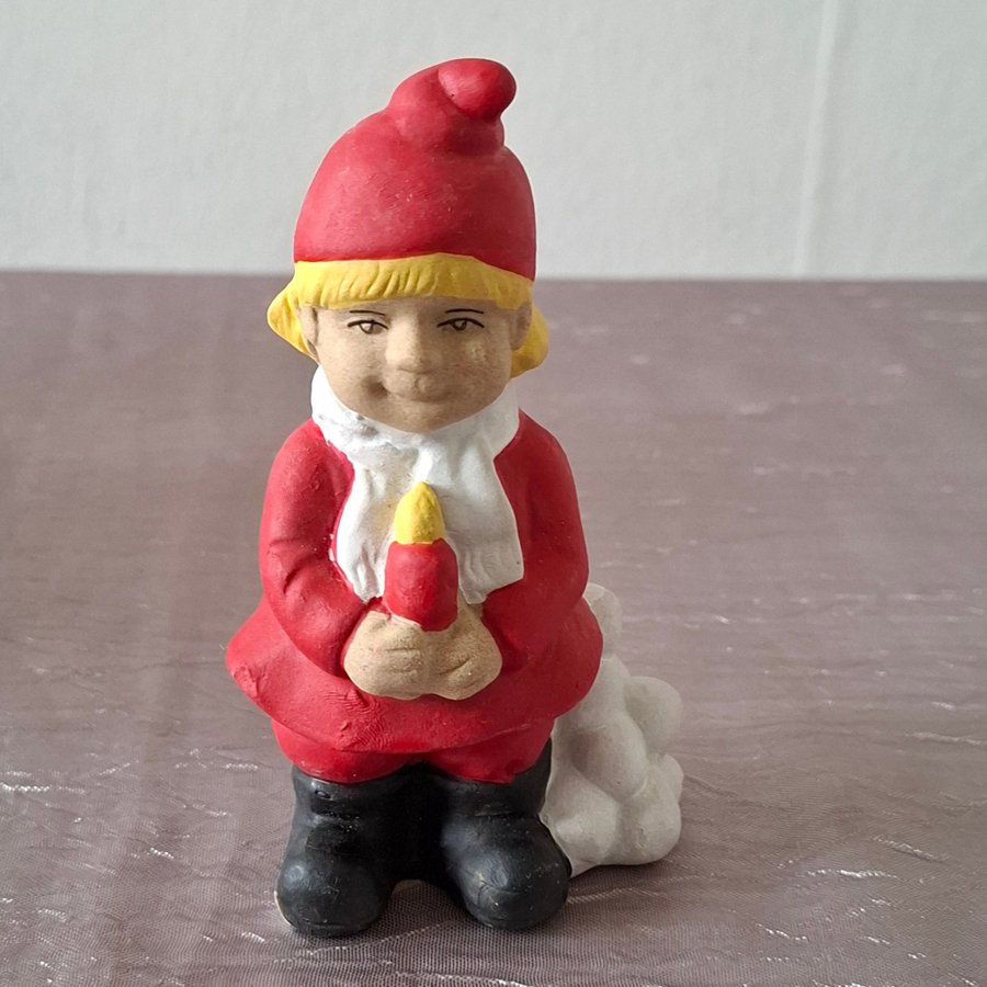 RETRO KARIN DESIGN TOMTAR KERAMIK FIGURER JULSAKER JULPYNT JUL ADVENT INREDNING