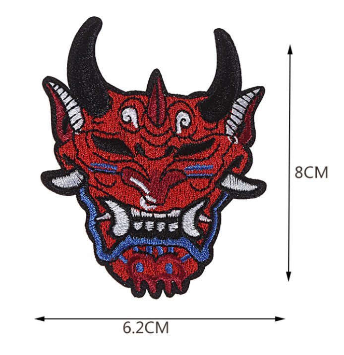 Red Demon Embroidered Patch 6.2*8cm