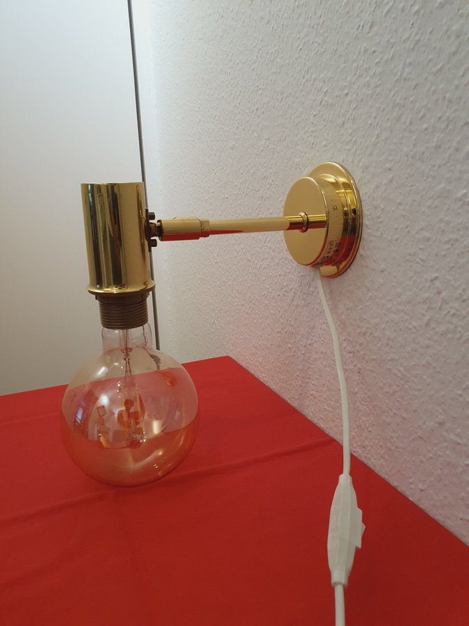 Retro Vintage VÄGGLAMPA IKEA V311 Sänglampa i mässing