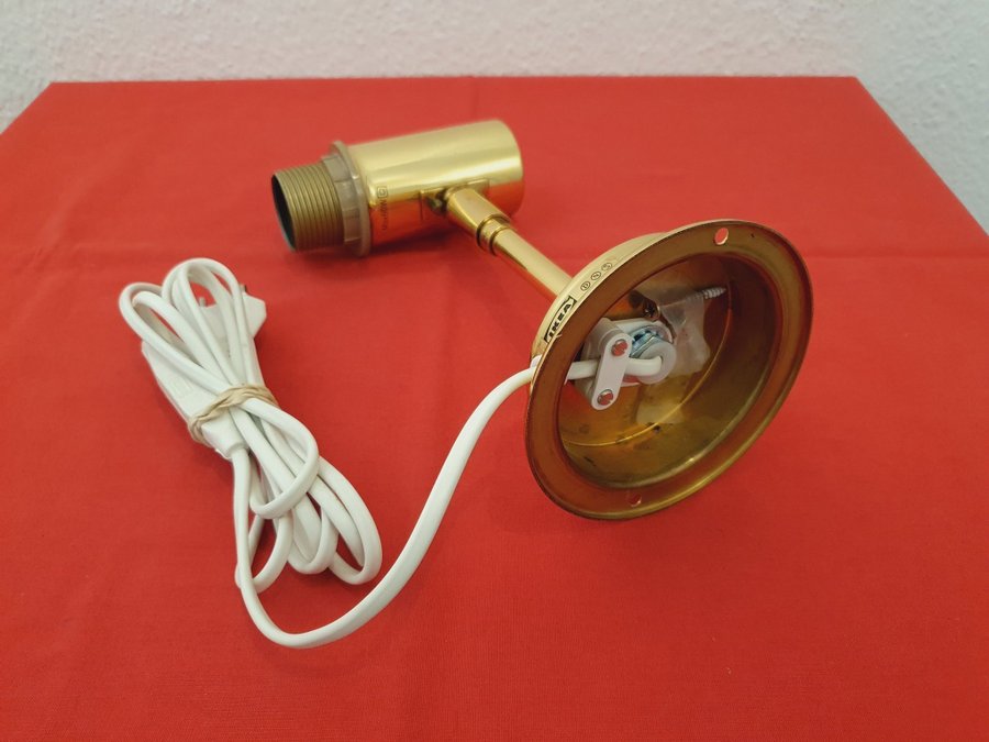 Retro Vintage VÄGGLAMPA IKEA V311 Sänglampa i mässing