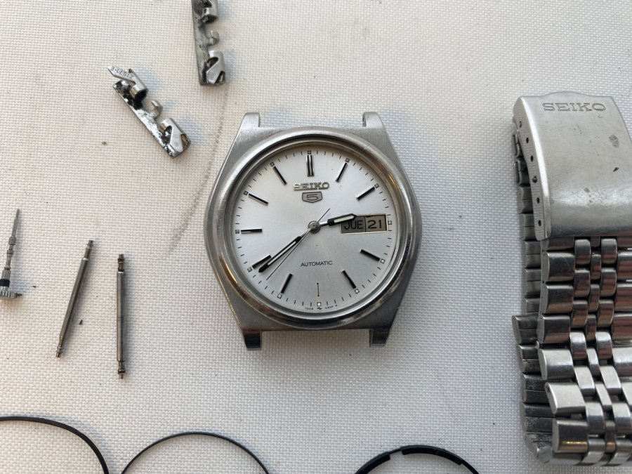 Renoveringsobjekt - Vintage Seiko 5 Automatiskt Japansk Klocka