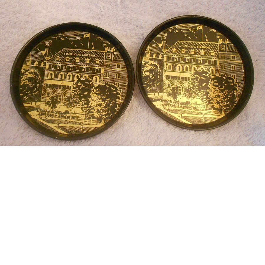 2 coasters/underlägg Stockholms Sparbank