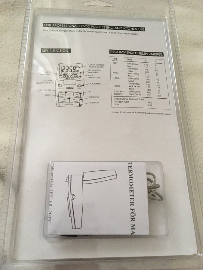 Elektronisk Köks Termometer Timer