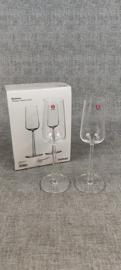 2 CHAMPANGEGLAS - ESSENCE - 21 CL - IITTALA - ALFREDO HÄBERLI - ORIGINALKARTONG