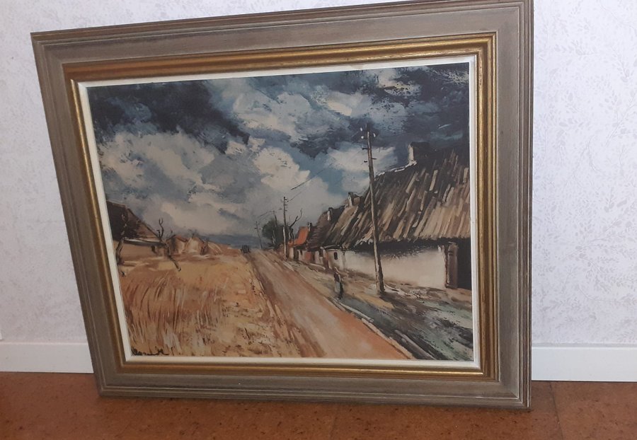 Tavla Maurice Vlaminck landskap från 1960