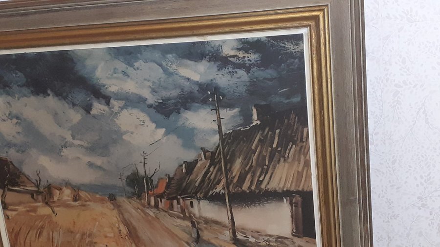 Tavla Maurice Vlaminck landskap från 1960