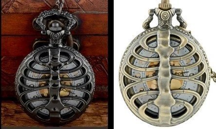 Steampunk Spine Ribs Quartz Fickklocka NYHET