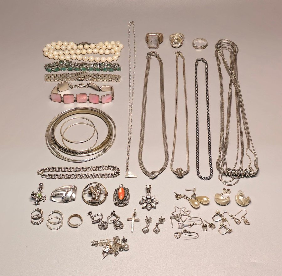 Paket silversmycken 241 g , 830 - 925 Silver