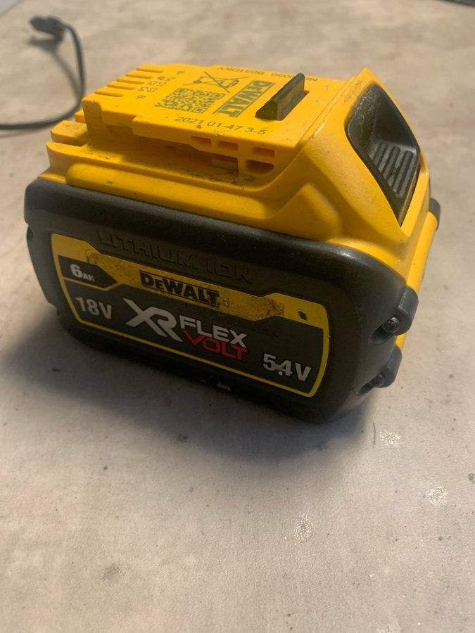 Dewalt XR Flex 18V 54V 6Ah Batteri