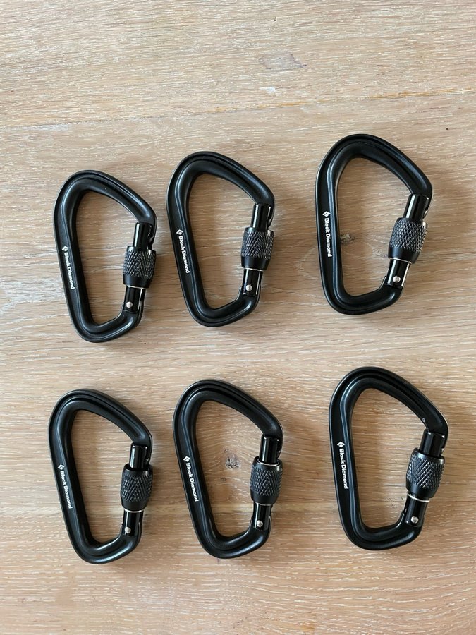 6 st Black Diamond LiteForge Screwgate Carabiner