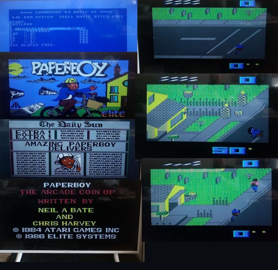 Paperboy (Elite Systems) Disk ->TESTAD<- Commodore 64 / C64 Spel