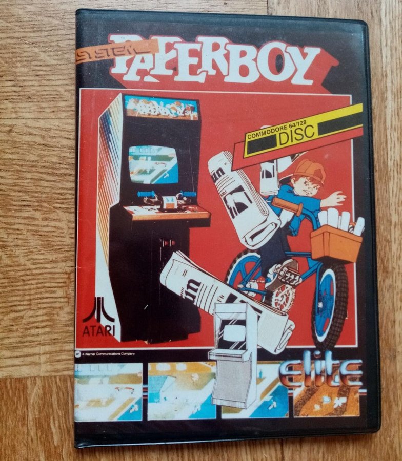 Paperboy (Elite Systems) Disk ->TESTAD<- Commodore 64 / C64 Spel