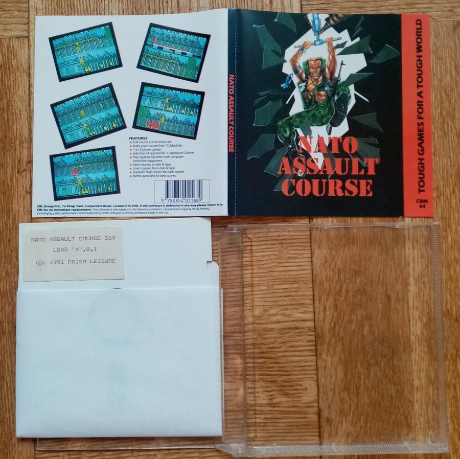 Nato Assault Course (Prism Leisure - CRL) Disk ->TESTAD<- Commodore 64 / C64