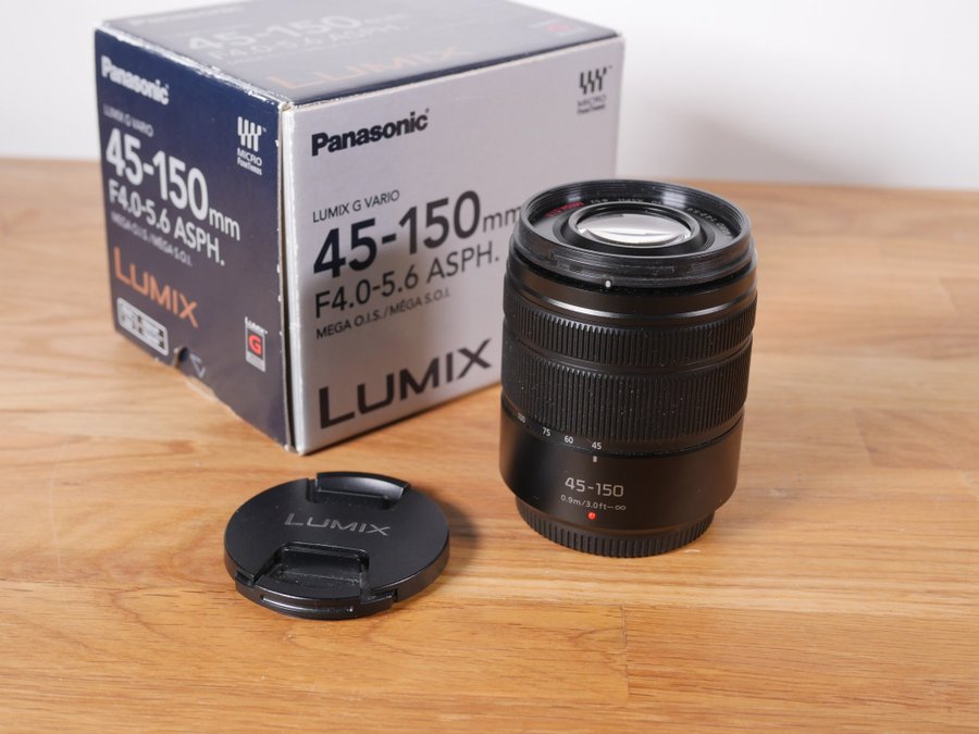 Panasonic Lumix G Vario 45-150mm F40-56 ASPH OIS Objektiv LJUDLÖS