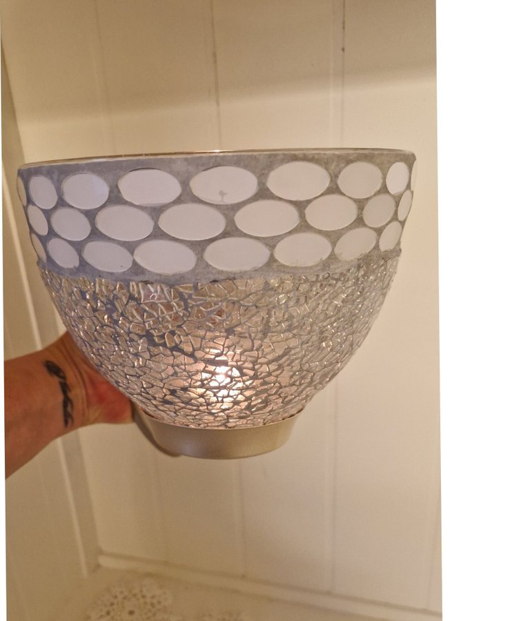 Superfin champange glow vägglampett mosaik partylite