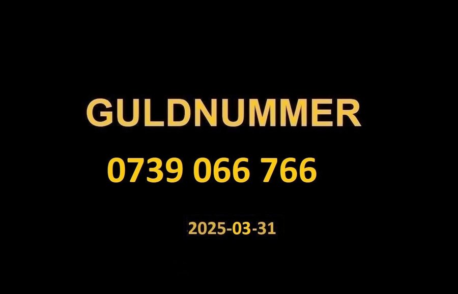 0739 066 766 GULDNUMMER mobilnummer telefonnummer kontantkort nummer guld