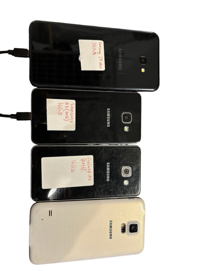 Samsung Galaxy J4+, A3 (2x) och Samsung