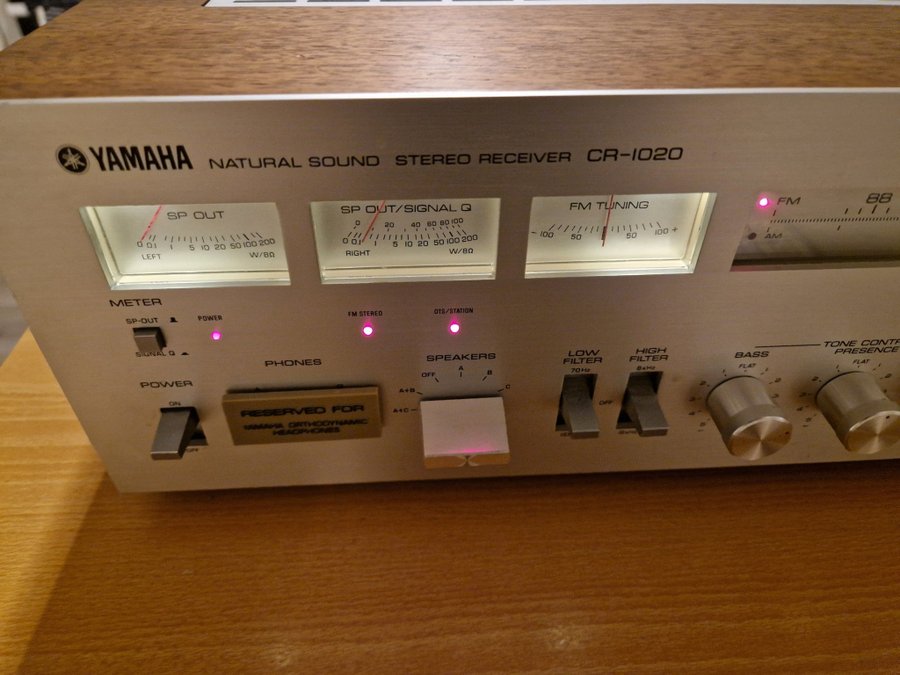 Yamaha CR-1020 AM/FM-stereomottagare (1977-80)