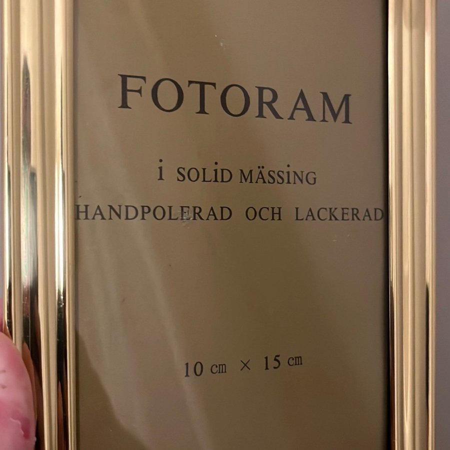 Fotoram i massiv mässing