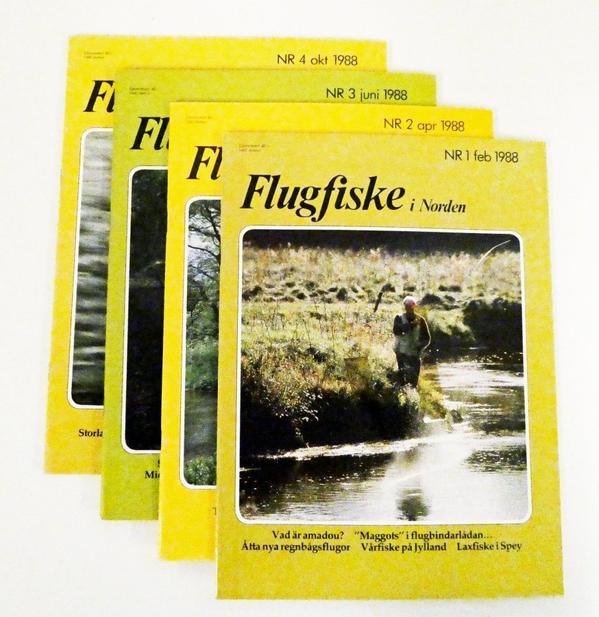 Flugfiske I Norden - 1988 - 4 st utgåvor -