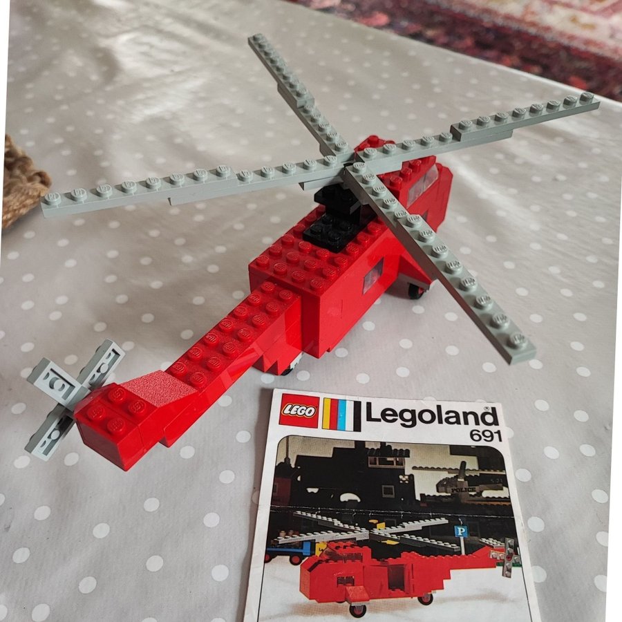 1974 år Lego helikopter retro nummer 691