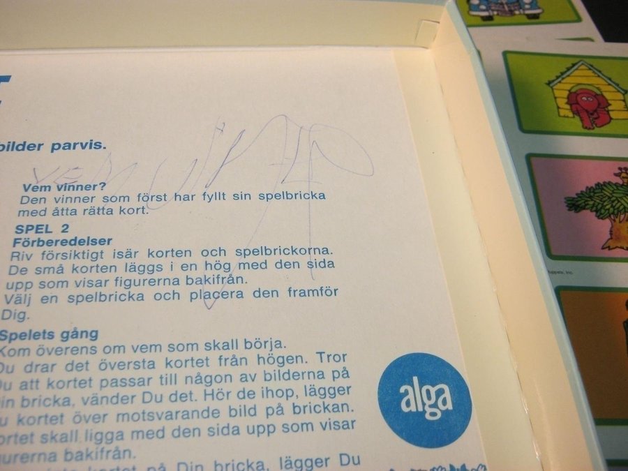 Sesam Bild-Lotto, äldre Alga, Komplett