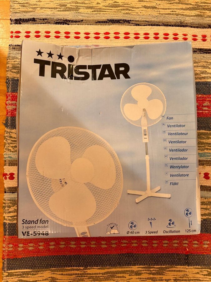 Stående höj/sänkbar fläkt Tristar VE-5948 - oöppnad och oanvänd!