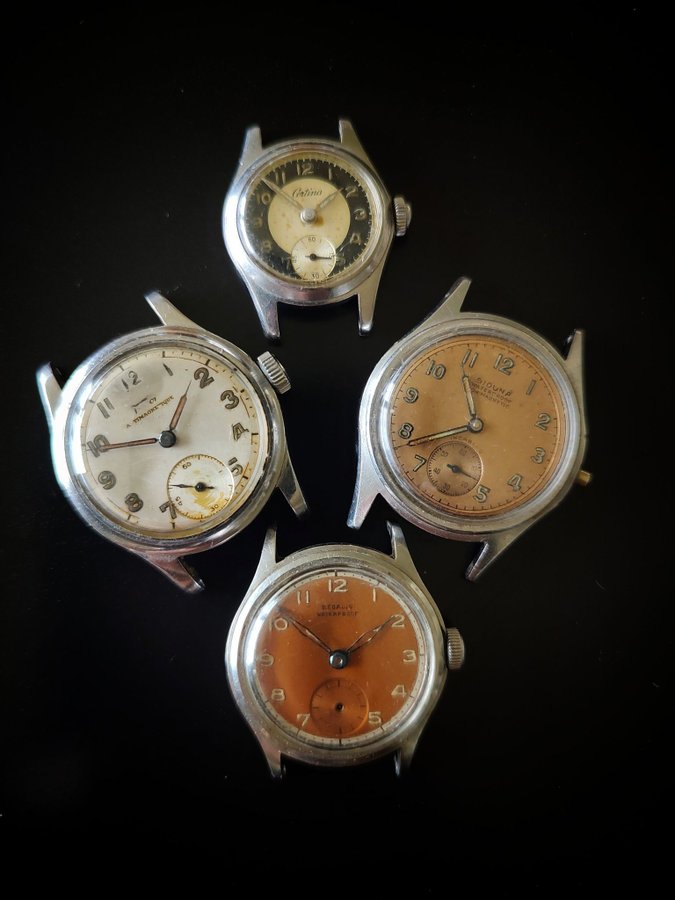 LOT 4 X PROJECT WATCH - TISSOT CERTINA SIDUNA REGALIS 1940s