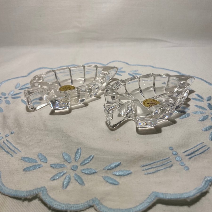 2 st Glasfat i kristall Royal Crystal Rock Italy RETRO