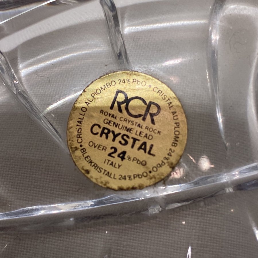 2 st Glasfat i kristall Royal Crystal Rock Italy RETRO