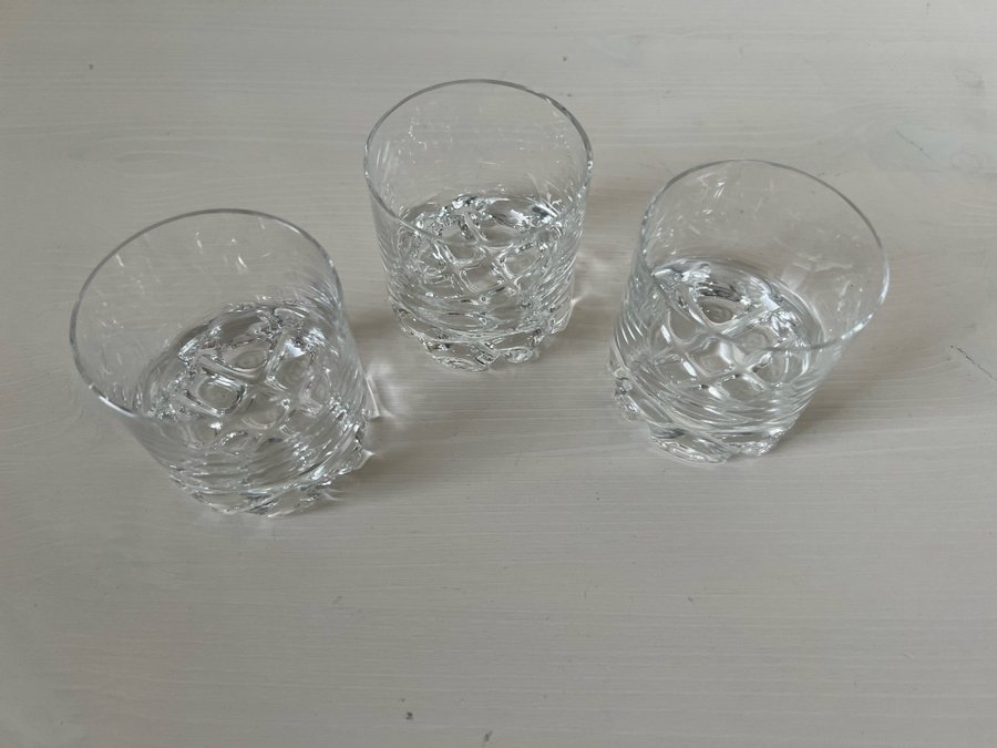 3 st WHISKEYGLAS Orrefors Erik design Olle Alberius .