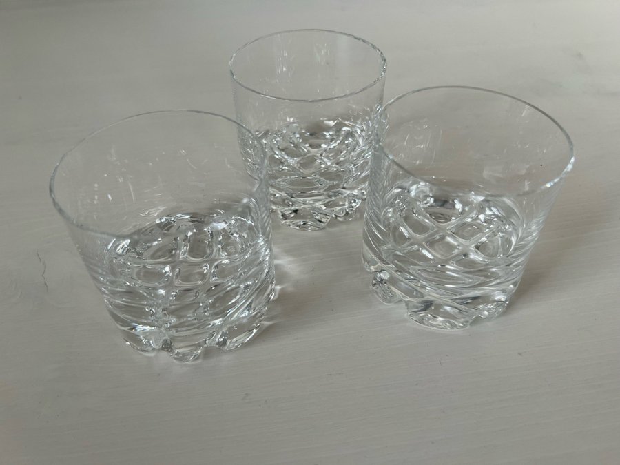 3 st WHISKEYGLAS Orrefors Erik design Olle Alberius .