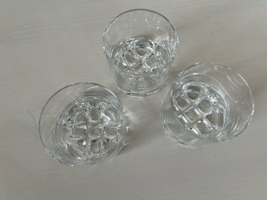 3 st WHISKEYGLAS Orrefors Erik design Olle Alberius .