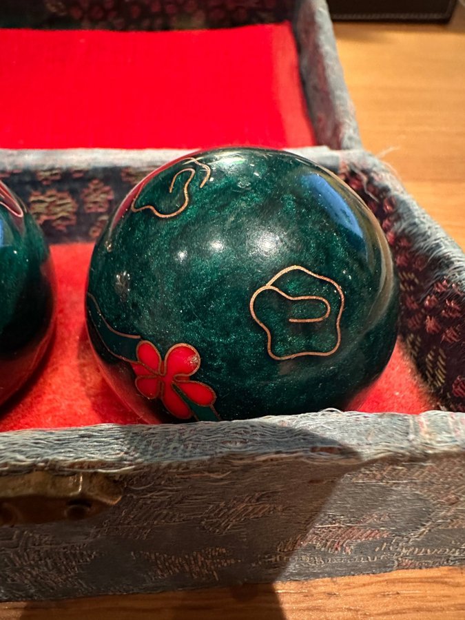 Vintage Chinese anti-stress balls, celestial relaxation chimes