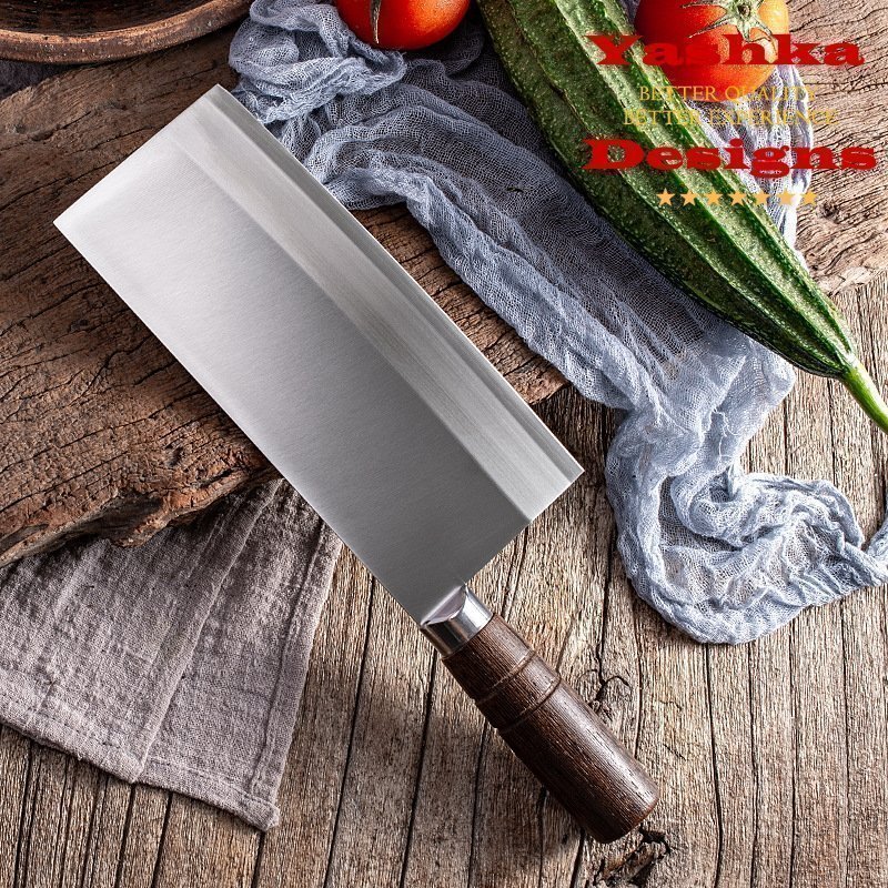 Chinese Cleaver Chef Kitchen Knife Vegetables Fish Meat Home Cook Cutting Tools