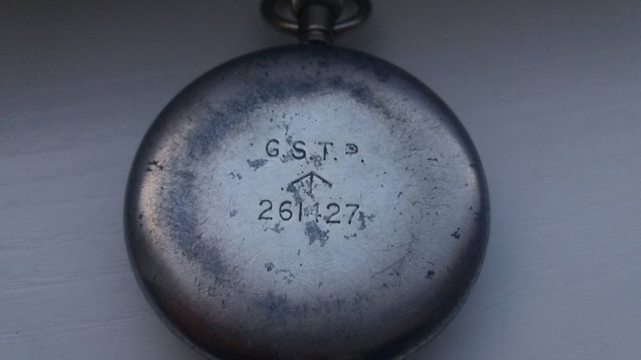 Military pocket watch GSTP. Switzerland for Great Britain. ~1940s.