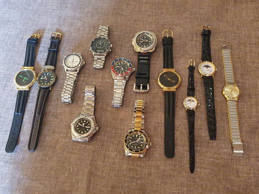 Armbandsur! 10 Herr + 2 Dam.