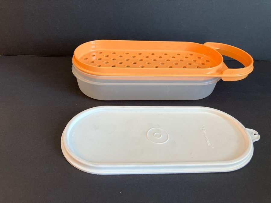 RIV I BOX TUPPERWARE orane retro mycket fint skick