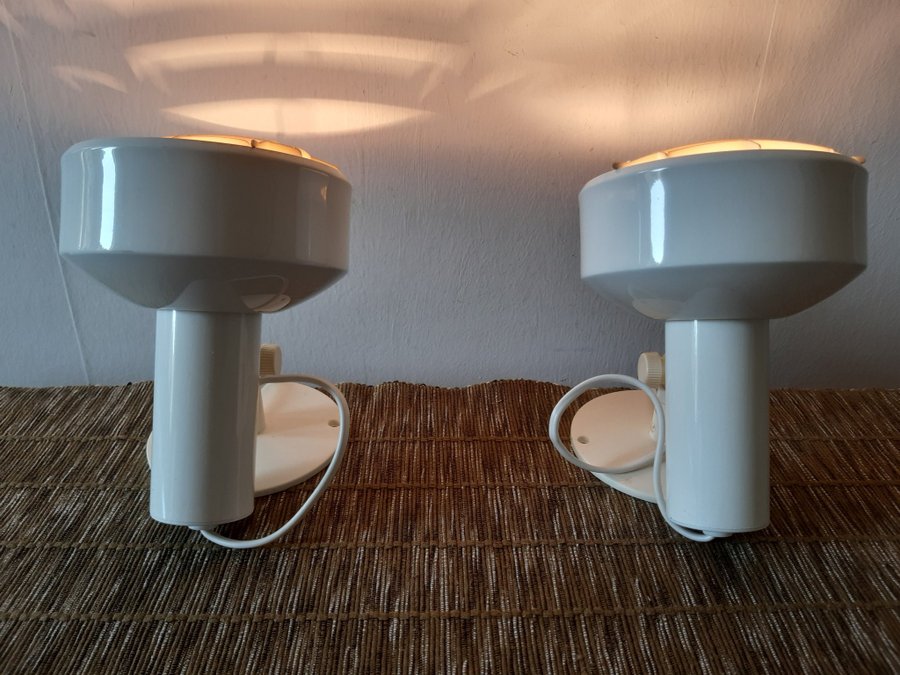 RETRO 70-TAL 2ST IKEA VÄGGLAMPA METALL PLAST LÄSLAMPA SÄNGLAMPA LAMPA NOSTALGI