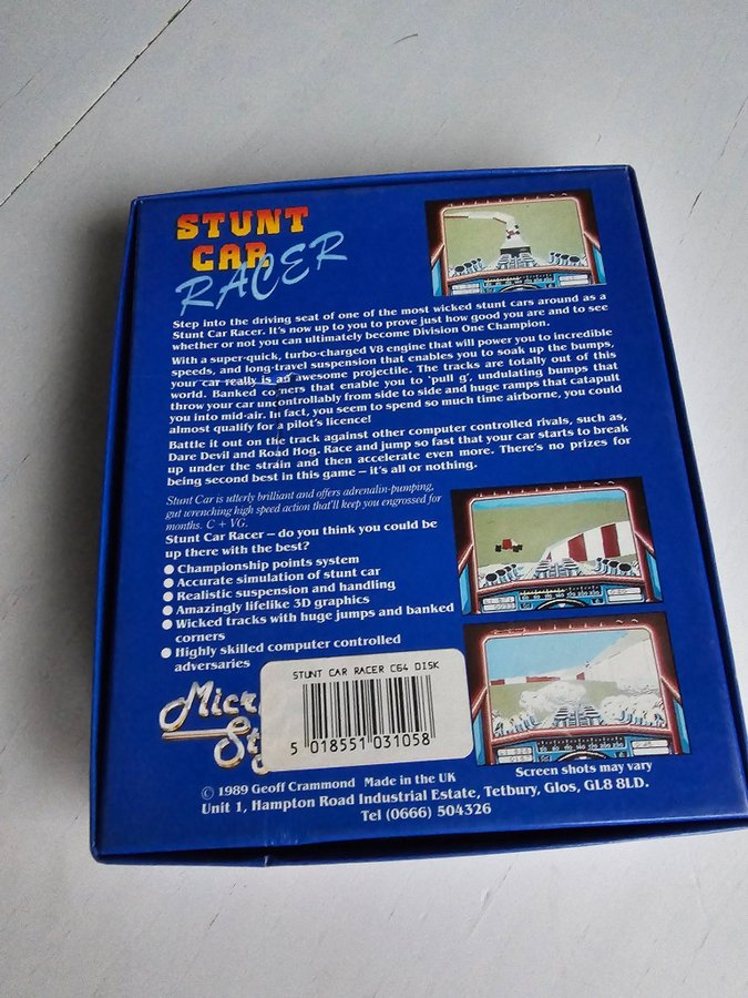 Stunt Car Racer ( DISK ) till Commodore 64