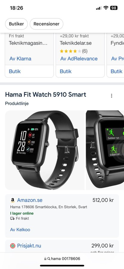 Hama Fit Watch 5910 Smartklocka