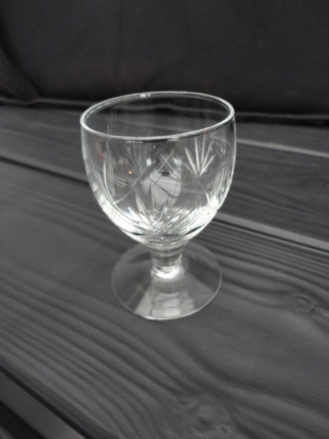 Vintage 50 tal sherry/Vitvinsglas "Betzy" Hadeland Glasverk Norway