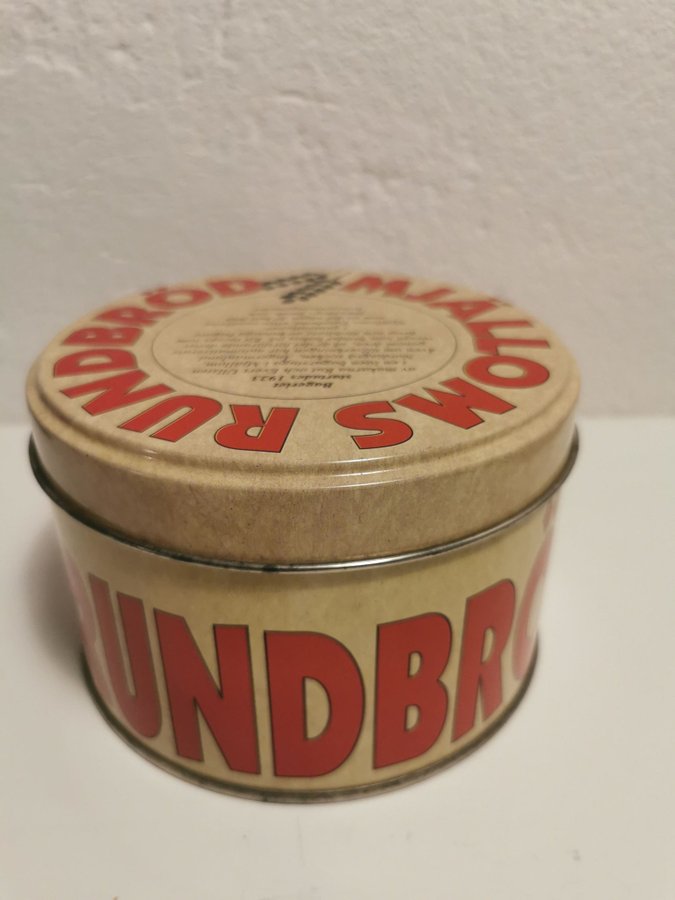 Mjällmo - rundbröd - Plåtburk - knäckebröd - bröd - Retro - Vintage